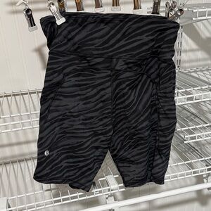 lululemon athletica High-Rise Black Zebra Print Athletic Shorts